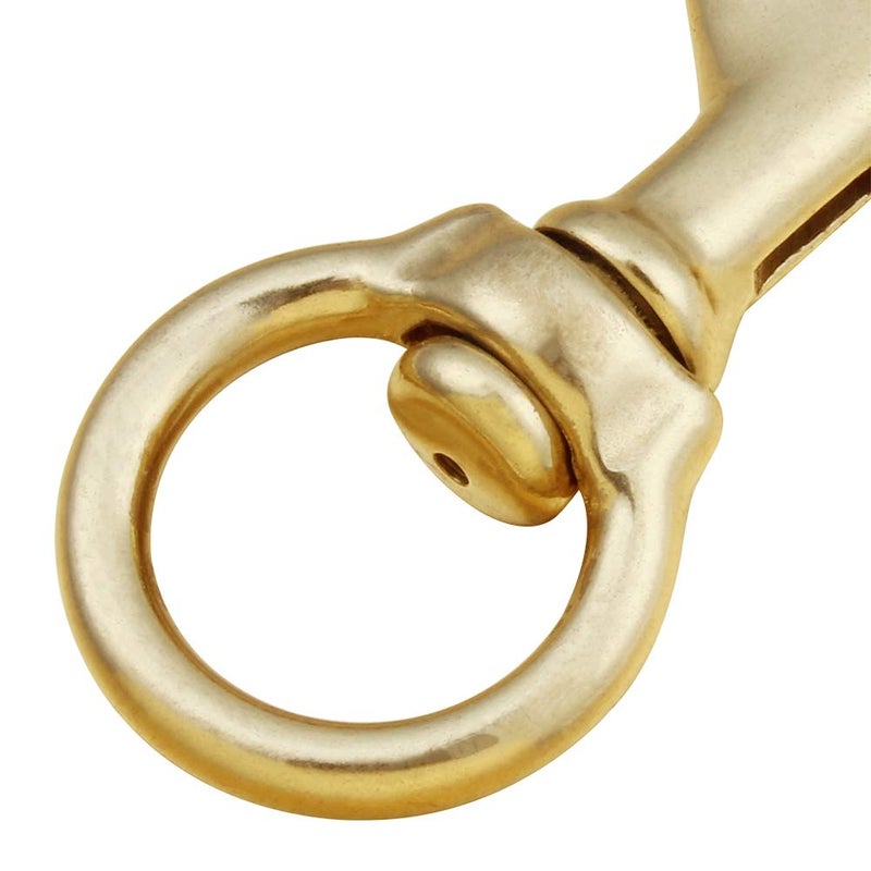 AOWESM 3-1/4 Inch Solid Brass Swivel Bolt Snap Hooks 7/8 Inch Swivel Eye Single Ended Scuba Diving Clips Keychain Holder for Dog Collar, Pet Leash, Flag Halyard and More (2 Pieces) - Image 5